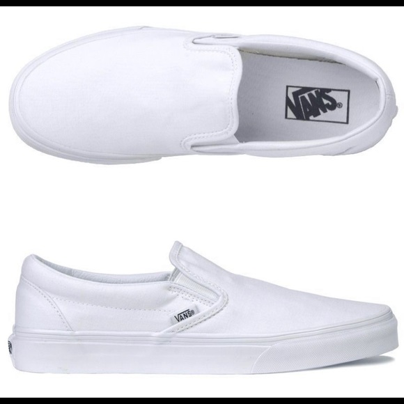 White slip on vans - Picture 1 of 1